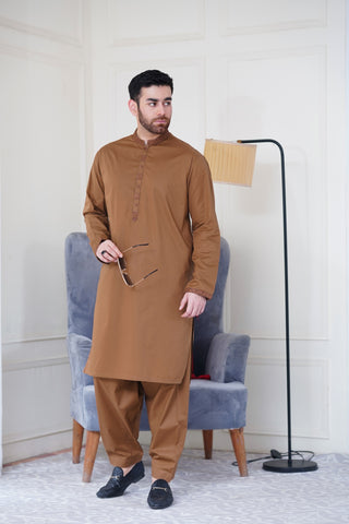 Men Embroidered Unstitch Kameez Shalwar Code:AK-7123