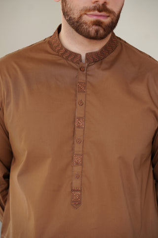 Men Embroidered Unstitch Kameez Shalwar Code:AK-7123