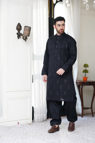 Men Embroidered Unstitch Kameez Shalwar Code:AK-7129