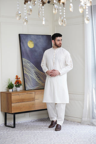 Men Embroidered Unstitch Kameez Shalwar Code:7125