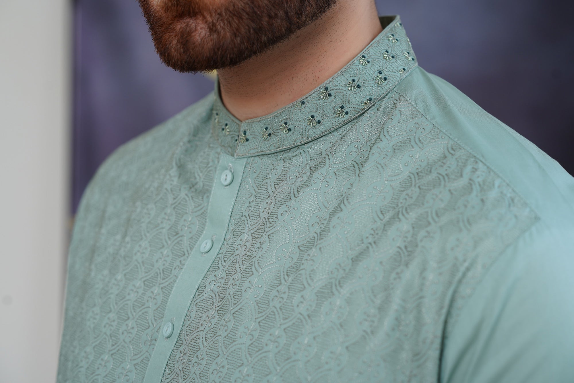 Men Embroidered Unstitch Kameez Shalwar Code:AK-7122