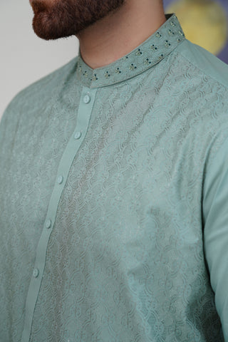 Men Embroidered Unstitch Kameez Shalwar Code:AK-7122