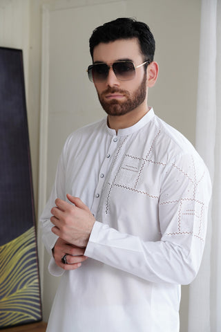 Men Embroidered Unstitch Kameez Shalwar Code:AK-7121