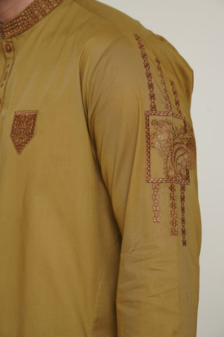 Men Embroidered Unstitch Kurta Shalwar Code:AK-7127