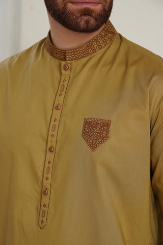 Men Embroidered Unstitch Kurta Shalwar Code:AK-7127